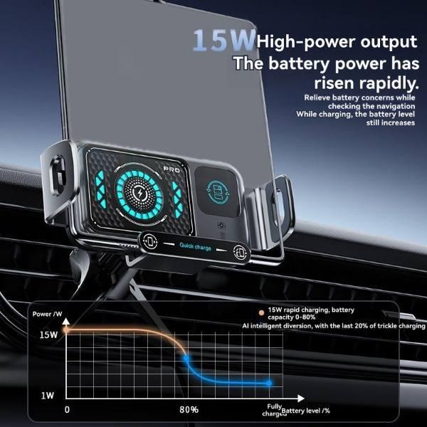 Wireless Car Phone Holder & Charger Compatible with Huawei, Rotatable for Foldable Screens