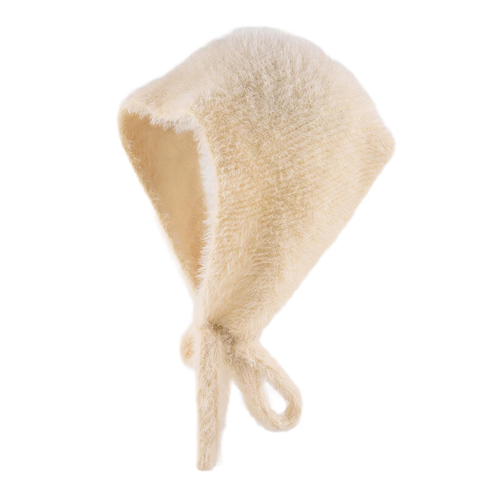 

Французька В язана Бандана Шапка Поліестер Плюш Однотонна Зручна і Тепла Для Жінок і Дівчат Для Щоденного Носіння Зимовий Головний Убір бежевий