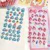 Anime Themed 3D Stickers Cute Puffy PVC Decals for Journal & Phone DIY Japanese Style Cartoon Craft Supplies