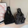 Shiny Sequin Tote Bag Purse Hobo Bag Simple Blingbling Handbag  Shopping