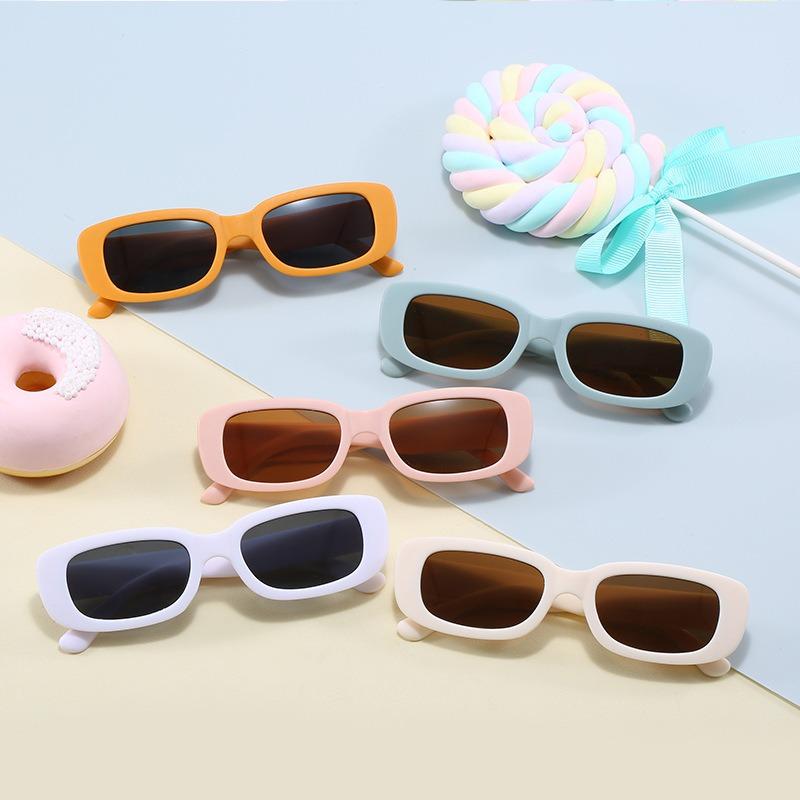 New European and American fashion small box children's sunglasses UV-proof retro texture children's sunglasses