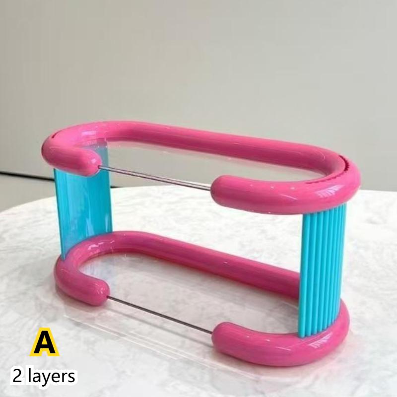 

Desktop Colorful Storage Rack Organizer Kawaii Multi-layer Cup Mug Rack Storage Shelf Table Decor Cosmetic Bathroom Organizing
