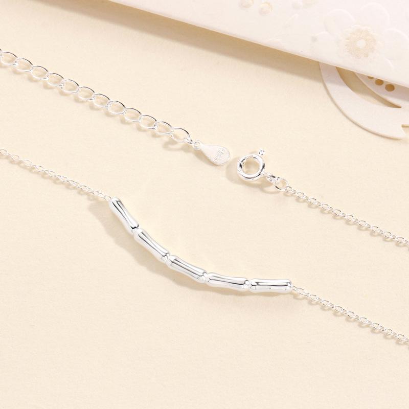 Glossy Bamboo Necklace Women's Simple Versatile Niche Exquisite Personality Fashion ins Style Jewelry Gift
