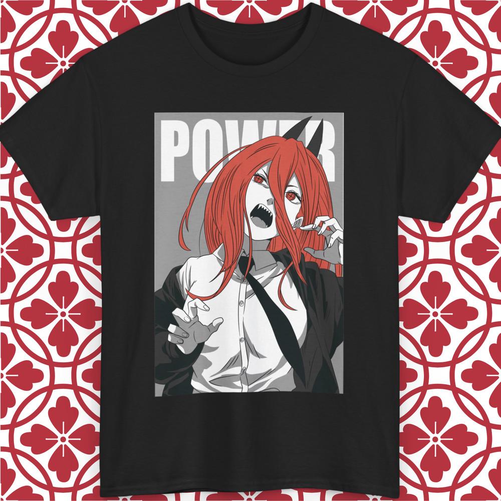 Power Chainsaw Man Anime T-Shirt Denji Pochita Unisex Cute Aki Fiend Gift S-5X