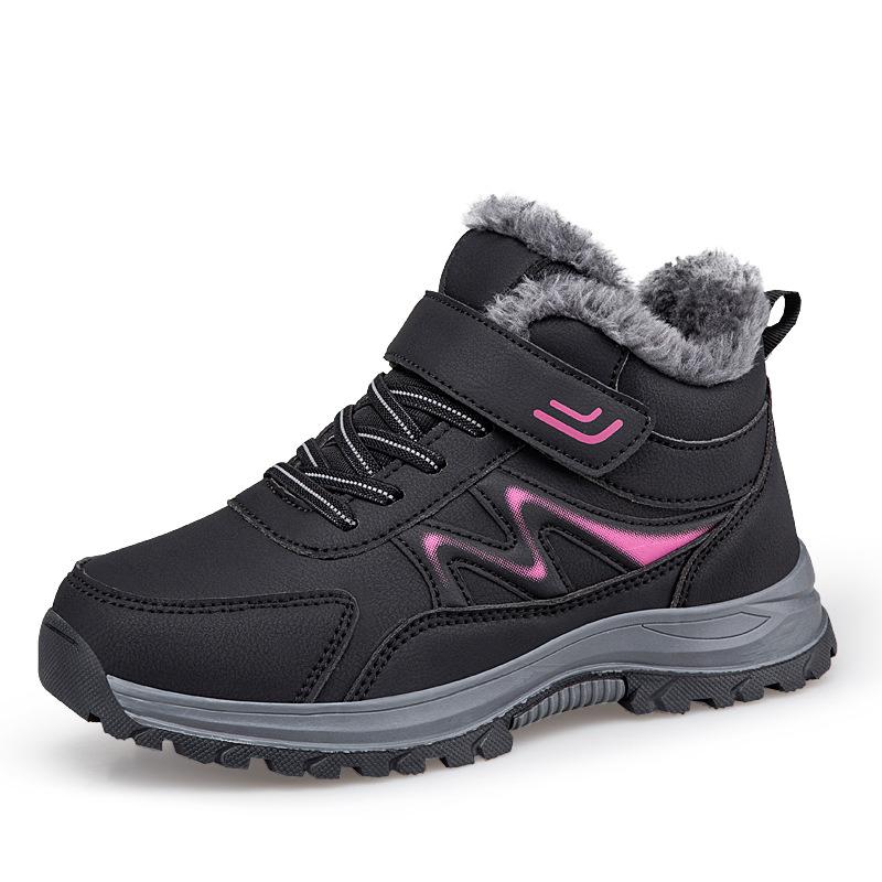 Elderly shoes 2025 winter women's shoes large cotton shoes velvet warm middle-aged and elderly walking shoes snow boots sports mother shoes