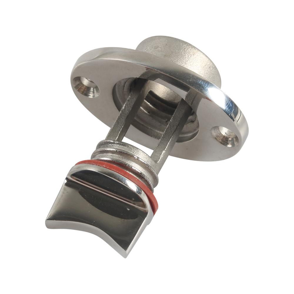 2Pcs Stainless Steel Boat Drain Plug Kit Oval Garboard Transom Plugs For 1" Hole