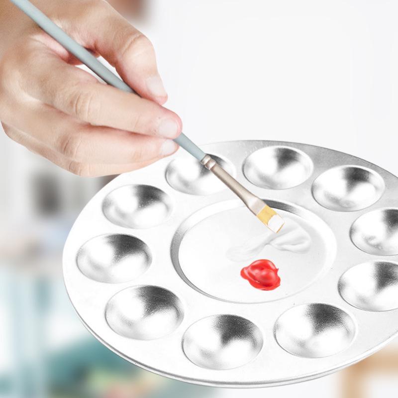 Stainless Steel Round Watercolor Art Palette - Easy To Wash