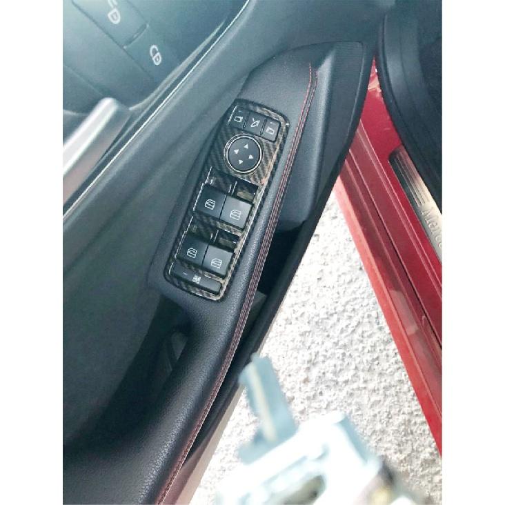 Carbon ABS Window Lift Switch Button Frame Trim For Mercedes-Benz A B C E GLE GLA CLA GLK Class W176 W204 W212 W166
