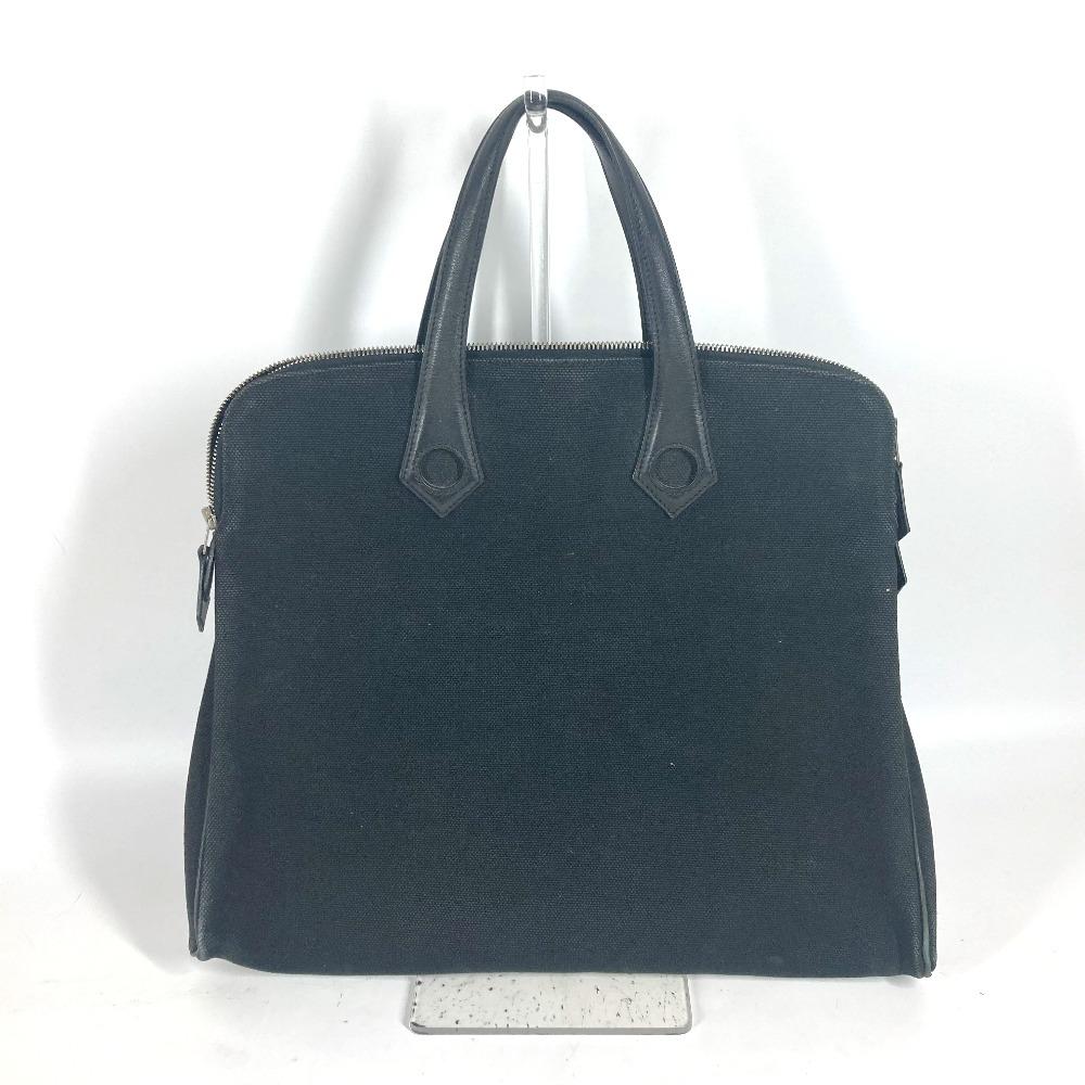 HERMES Sac Ibou PM Bag Tote Bag Hand Bag Leather/Canvas Black