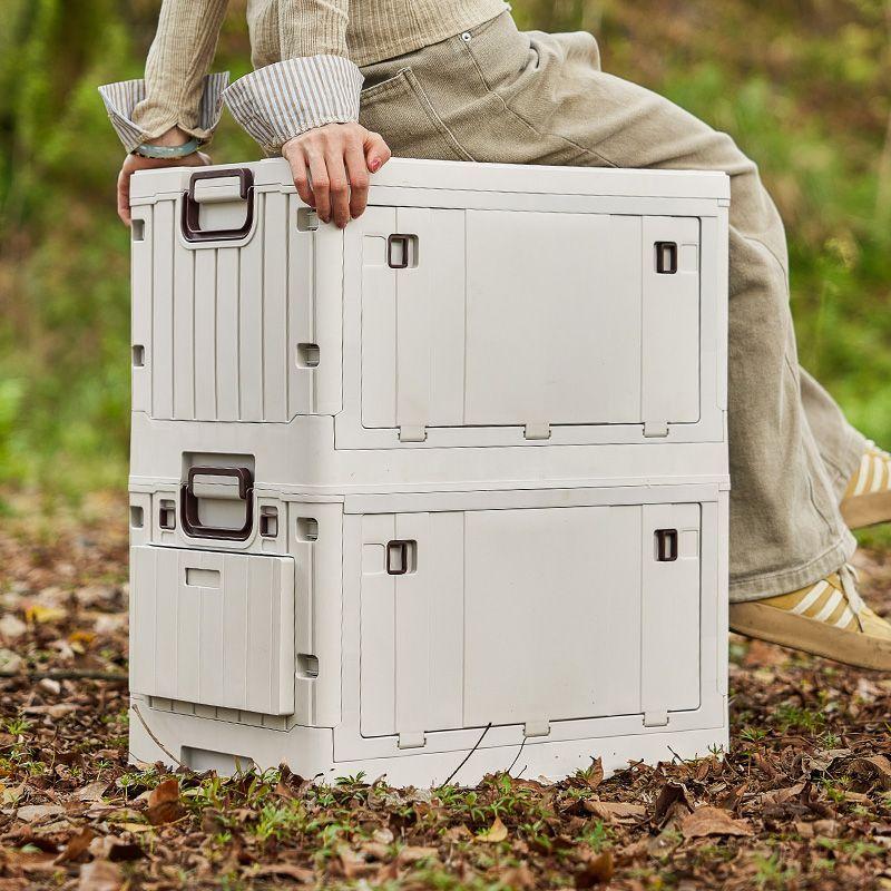 Portable folding outdoor camping table Thickened multi-functional integrated storage box Mobile table Camper table Dual-purpose