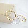 Exaggerated fashion personality, simple glossy large circle earrings, punk style temperament, exquisite party banquet earrings