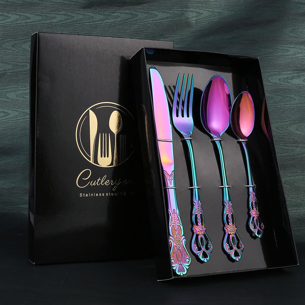 HANYANG Knife & Fork Set 304 Stainless Steel Cutlery Knife, Fork & Spoon Gift Set