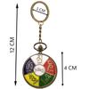 Vintage Quartz Pocket Keychain for Men & Women – Classic Retro Antique Style Timepiece, Decorative Accessory for Bags and Backpacks.