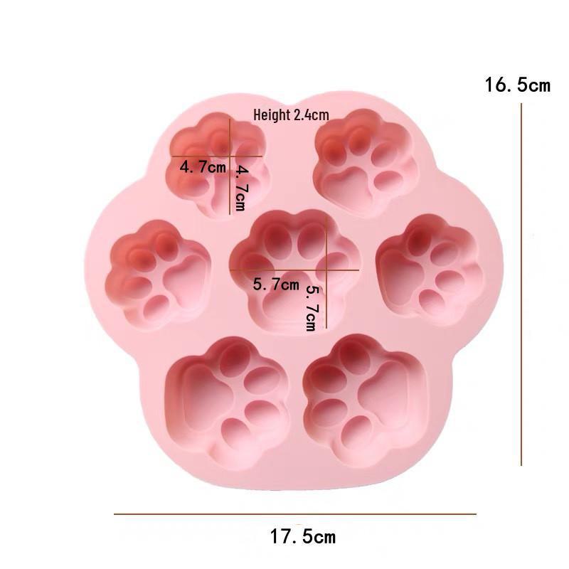 Cartoon Cat Paw Silicone Cake Mold - Food Grade, Creative Mooncake & Jelly Tray