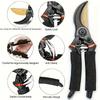 1pc Garden Pruning Shears - Handed Manual Garden Scissors, Ultra-Sharp Alloy Steel Blades, Safety Lock, Non-Slip Grip for Hedge Trimming & Gardening