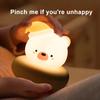 Cute Cat Bear Night Light With 3 Level Brightness Touch Beside Lamp For Nursery Sleeping Nightlights Room Decor