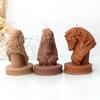 Horse Head Statue Candle Mold Animal Head Candle Silicone Mould Handmade Soap Mold for DIY Fondant Candy Decorating Tool
