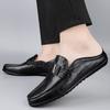Fashion Casual Slip-On Shoes 2025 Men's Genuine Leather Loafers Comfortable Soft Sole Breathable Driving Moccasins for Men Size 36-45