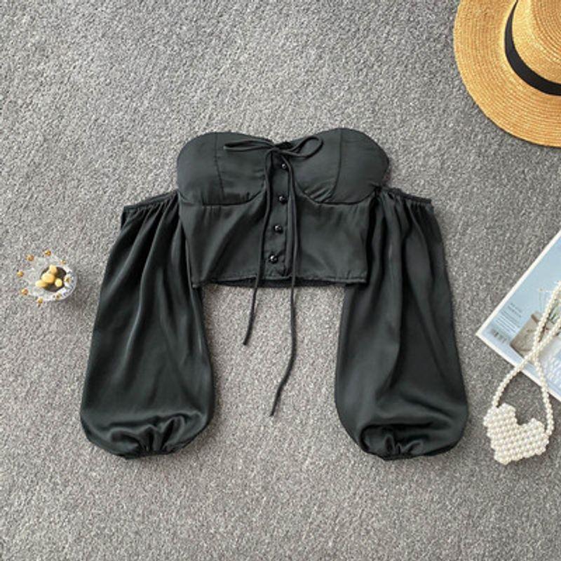 

Pleated Sexy Backless Slit Chiffon Straight Slip Dress Black tube top All yards