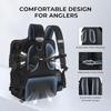 Multi-Compartment Fishing Backpack Outdoor Spinning Rod Storage Waterproof Oxford Fabric Camo Hiking Gear Bag