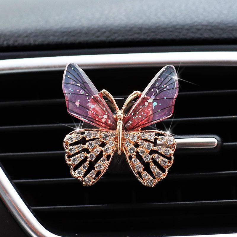 Exquisite Legierung Strass Biene Schmetterling Libelle Auto Lüftungsschlitz Parfüm Clip