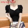 French Style Sleeveless V Neck T Shirt With Embroidery For Women Casual Wear
