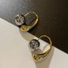 Water Drop Round Ball Metal Earrings For Women Retro Luxury Fashion Party Ear Jewelry Girl's Gifts