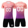 Individuell gestaltbares Fußballtrikot-Set für Herren, personalisierte Teamuniform mit Name und Nummer, atmungsaktives Material