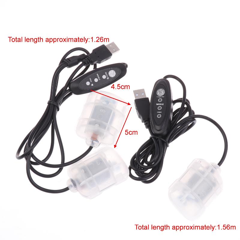 Leiser & Langlebiger DC 5V 3-stufiger USB-Massage-Motor, Doppel-/ Einzelkopf Vibrationsmassagegerät für Kissen/ Polster/ Taille