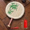 Portable Mosquito-Repellent Straw Fan for Summer, Children's and Baby's Chinese-Style Handmade Woven Large Palm Leaf Fan