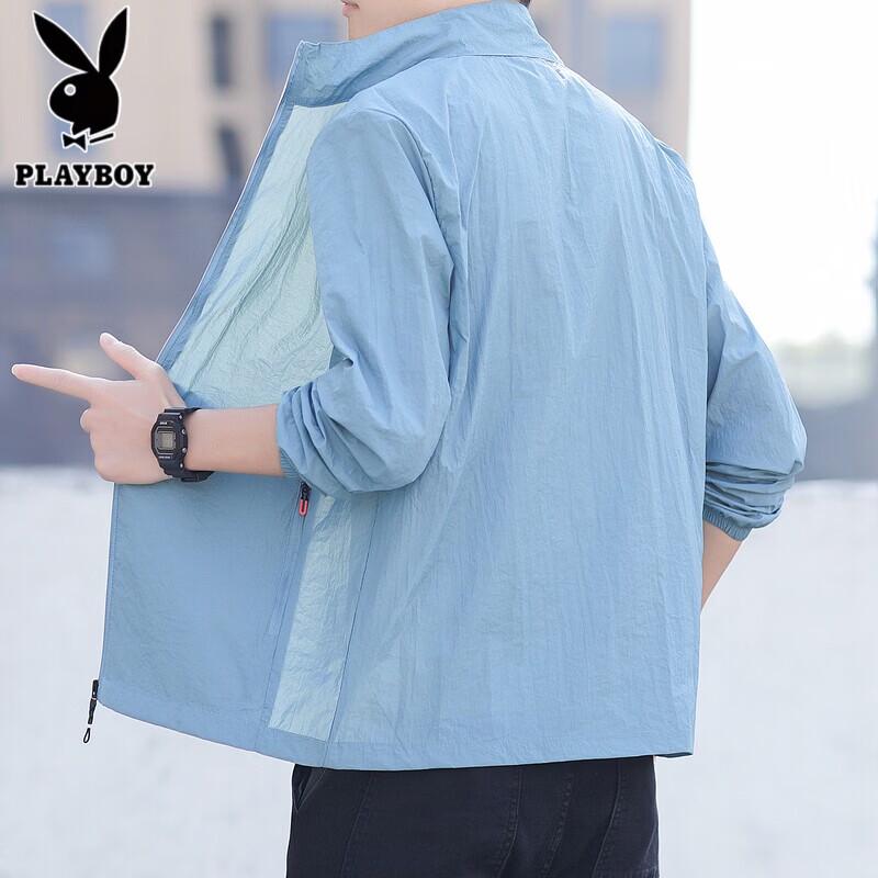 PLAYBOY Men s Summer Lightweight Sun Protection Quick Dry Outdoor Jacket M