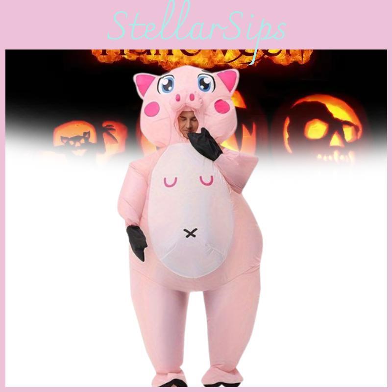 Adult Pig Cosplay Inflatable Costume For Halloween Parties Performances Stage