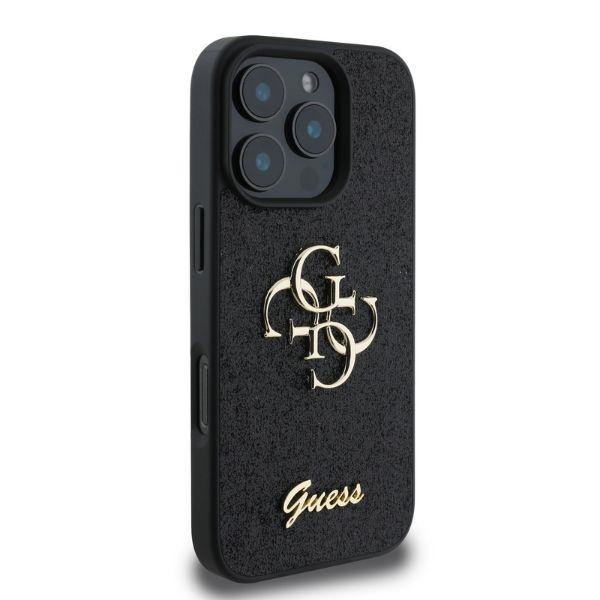 Guess Guhcp16Lhg4Sgk Iphone 16 Pro6.3 Czarny/Black Hardcase Fixed Glitter Big 4G