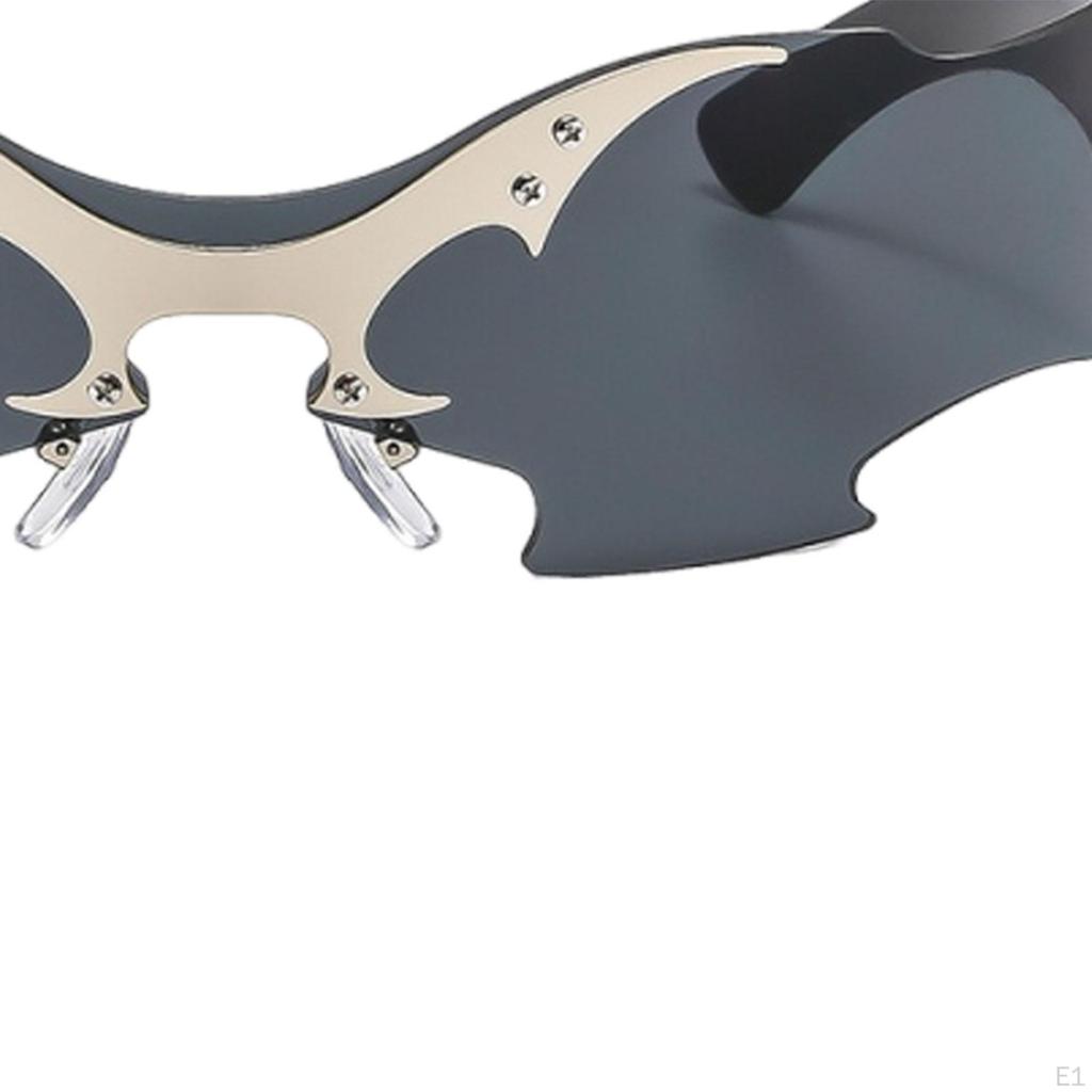 Randlose Sonnenbrille Cyberpunk Sonnenbrille für Rave Halloween Erwachsene Straße Strand