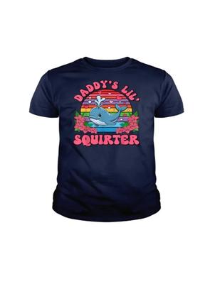 Daddys kleiner Spritzer Delfin Regenbogen Lustiges T-Shirt