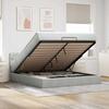 VidaXL Ottoman Bed Frame with Light Grey Mattress 160x200 Cm Velvet 3312704