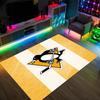 Pittsburgh Penguins Design Crystal Velvet Carpet Cozy Non?Slip Printed Rug For Bedroom Living Room Entrance