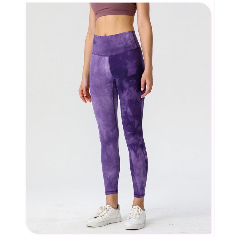 Swift Speed Women's Tie-dye High-waisted Yoga Pants, Quick-dry, Tight Fit, Bare Feel, Perfect for Running and Fitness.