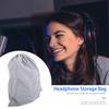 Velvet Fabric Headphone Storage Bag Drawstring Travel Headset Storage Pouch Headphone Case Bag Anti-Scratch Portable Storage Bag