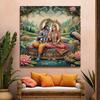 Wandtapijt Indiase Traditionele Kunst van Radha Krishna