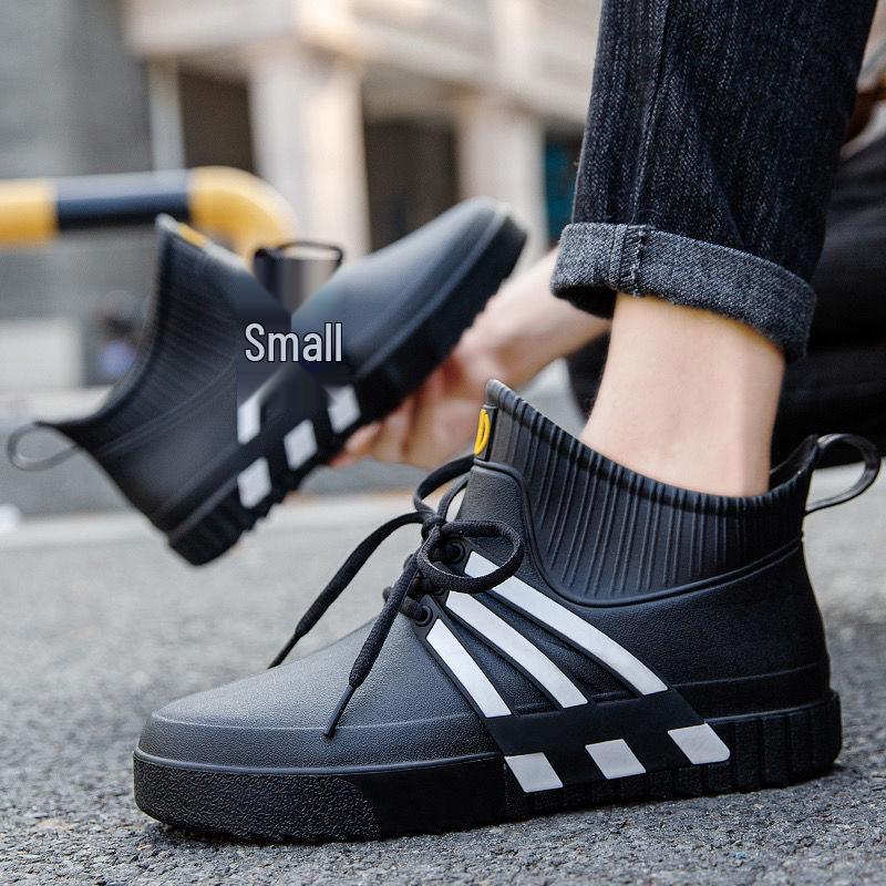 Kuchařské protiskluzové pánské nepromokavé krátké holínky - Odolné, lehké gumové boty pro venkovní použití, do kuchyně a na mytí aut.