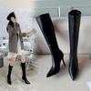 High Quality Women Over The Knee Boots Soft Leather High Heels for Women Sexy Ladies Long Boots Fashion Pointed Toe Zipper Botas