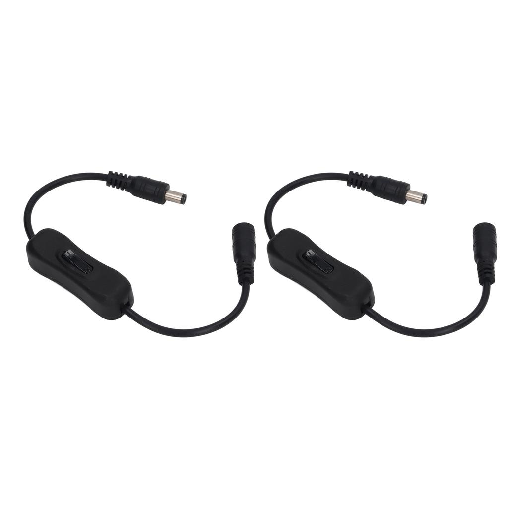 2 buc Cablu DC de alimentare în linie 11,5 in lungime DC 12V Funcție de comutator Cablu DC tată mamă pentru bandă LED