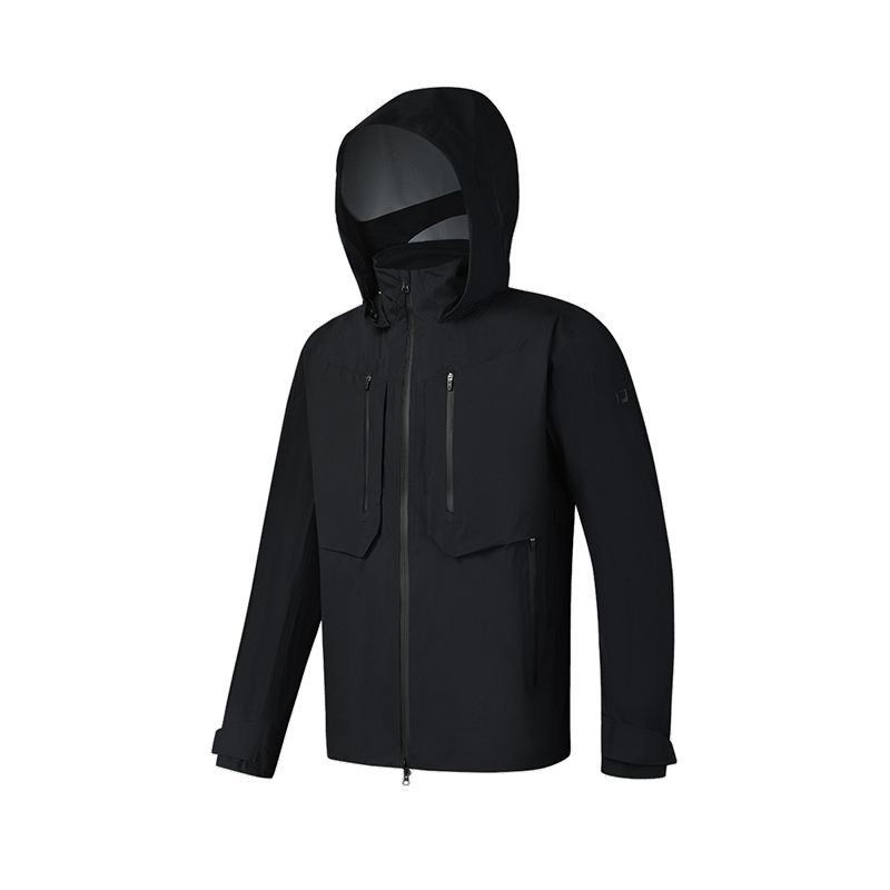 FILA Fitness Hiking Waterproof, Windproof, Breathable, And Thermal Windbreaker Jacket Men s Jet Black A51M511701F-BK 180/100A/XL