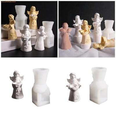 K1AE Lovely Figurine Angelic Shaped Molding Set Sturdy Silicone Fashion Accessory Portable for Children Over 3 and Adults