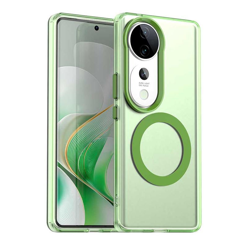 Transparente Hülle für Vivo S19 Pro Hülle Abdeckung Vivo S19 Pro Magnetische Adsorption Kabelloses Laden Rückseite für Vivo S19 Pro Hülle