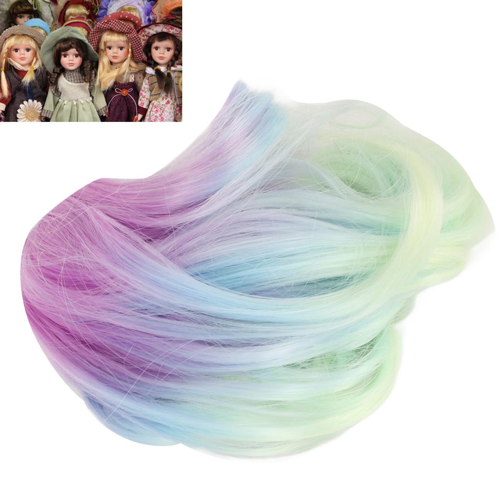 1Celsius6 Jointed Doll Wig Simulation Scalp Soft High Temperature Silk Doll Replacement Hair Wig for 15.5‑17cm Head Circumference