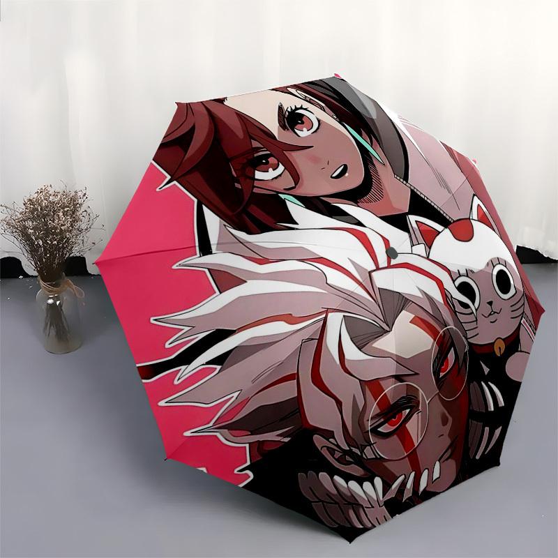 1pc Anime Character Umbrella, Automatic Opening Folding Design, Outdoor for Fans, Travelers & Daily Use, Perfect Gift for Anime Lovers.L103