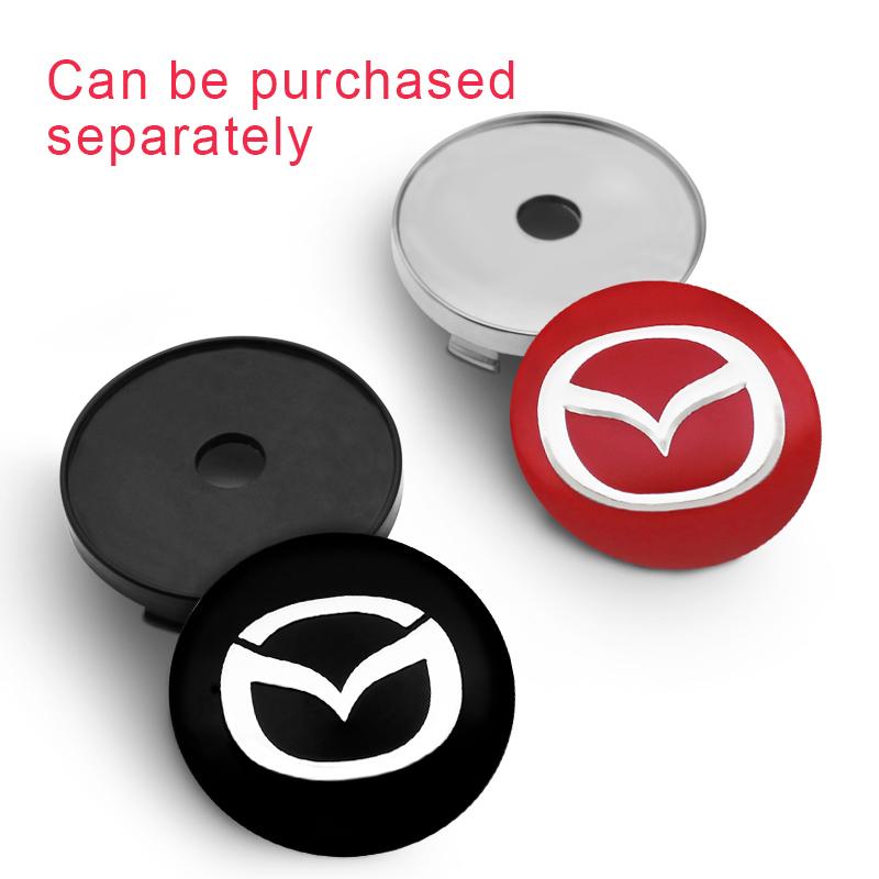 4Pcs Car Wheel Hub Center Cap 56mm 60mm Rim Cover Emblem Stickers for Mazda 2 5 6 7 323 RX7 RX8 MX3 MX5 Axela Atenza Wheel Acces vf11