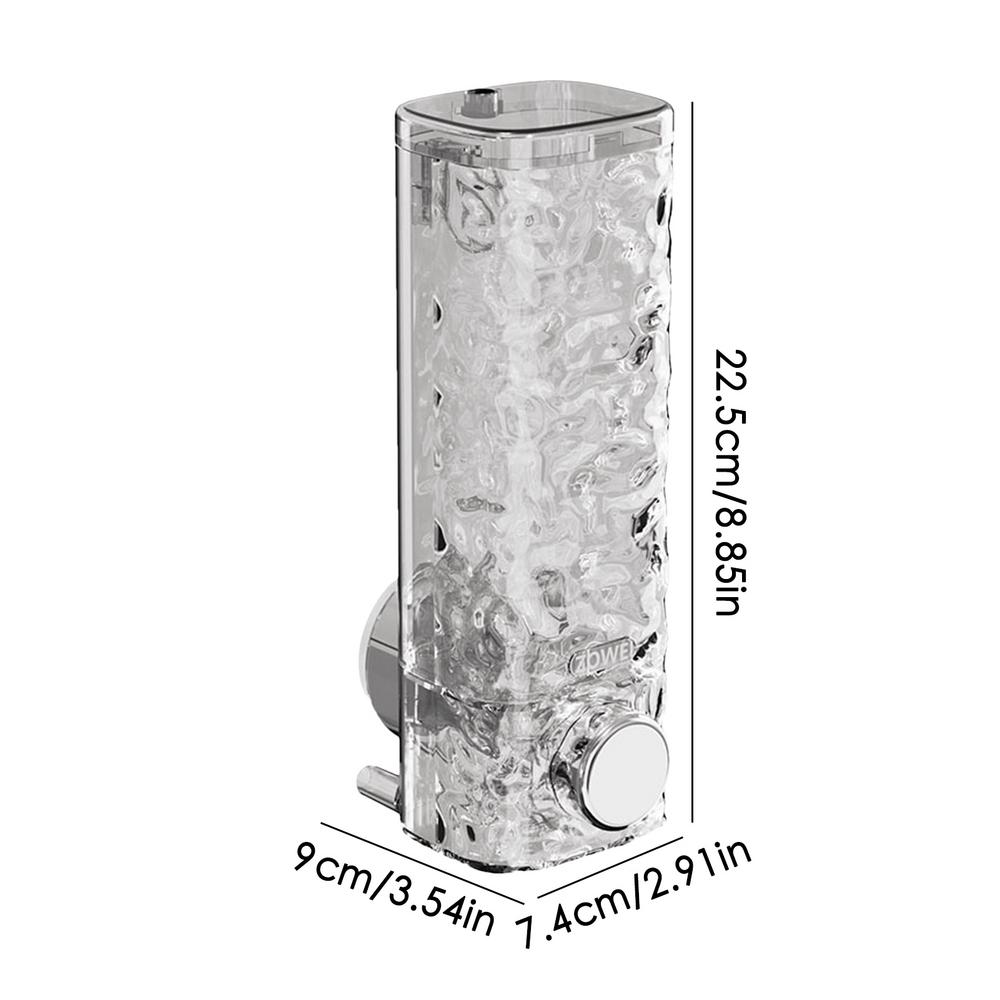 

Wall Mount Shower Soap Dispenser 450ml Pressed Soap Body Wash Suction Cup Dispenser Press Design Shower Shampoo Dispenser for